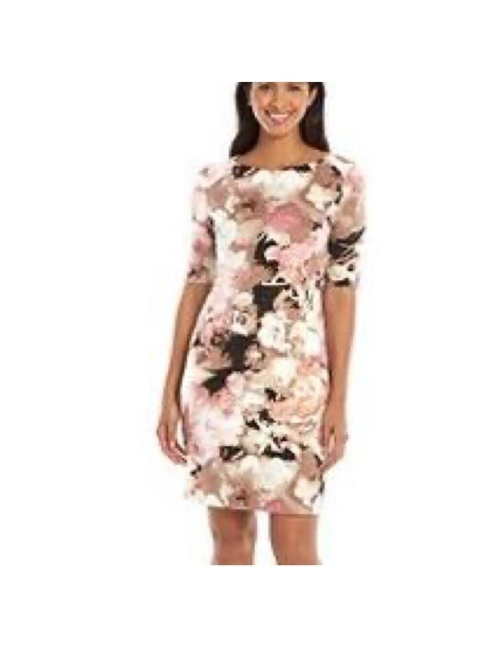 London Style Collection Floral Print Women's Midi Dress Sz 6